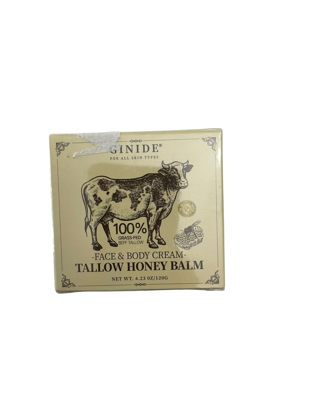 Beef Tallow Face & Body Honey Balm, All Natural, 100% Grass Fed Beef Tallow